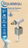 Vlotterventiel - ROUSSEAU - Voor zij-wc-reservoir - Terugslagklep - Anti-waterslagsluiting - thumbnail