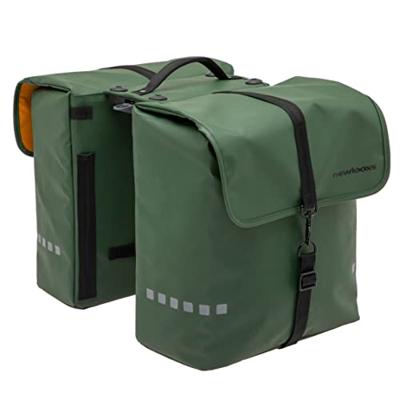 Dubbele fietstas New Looxs Odense Double Racktime 39 liter 34 x 16 x 38 cm (x2) - groen
