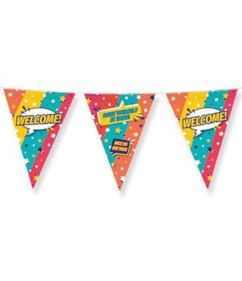 Vlaggenlijn &apos;Welcome&apos; Rainbow (10m)