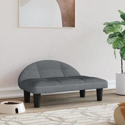 Hondenmand 70x52x30 cm fluweel donkergrijs Hondenmand 70x52x30 cm fluweel donkergrijs