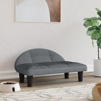 Hondenmand 70x52x30 cm fluweel donkergrijs - thumbnail