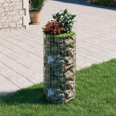 VidaXL Gabion paal rond ø50x100 cm gegalvaniseerd staal