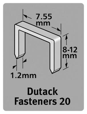 Dutack Niet serie 20 Cnk 8mm blister/1000 st. - 5011007