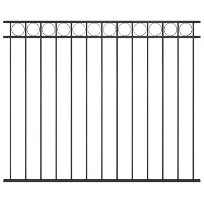 Schuttingpaneel 1,7x1,5 m staal zwart