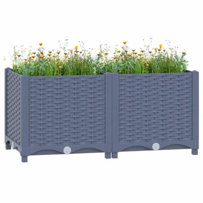 VidaXL Plantenbak verhoogd 80x40x38 cm polypropyleen VidaXL Plantenbak verhoogd 80x40x38 cm polypropyleen