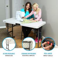 Vouwtafel Lifetime Crème 122 x 86 x 61 cm Staal Plastic - thumbnail