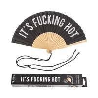 Houten waaier It&apos;s Fucking Hot - Zwart - thumbnail