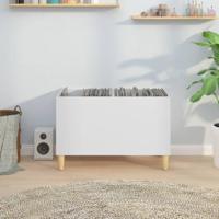 Platenkast 74,5x38x48 cm bewerkt hout wit - thumbnail