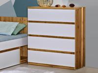 Commode ARKEA 4 lades wit/wotan eik - thumbnail