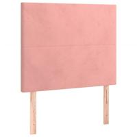Boxspring met matras fluweel roze 80x200 cm - thumbnail