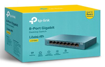 TP-Link LS108G netwerk-switch Unmanaged Gigabit Ethernet (10/100/1000) Blauw