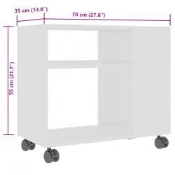 Bijzettafel 70x35x55 cm spaanplaat wit Bijzettafel 70x35x55 cm spaanplaat wit