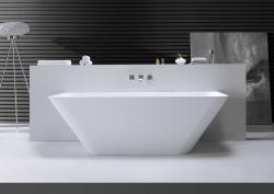 Half Vrijstaand Bad Wiesbaden Solid Surface 179x84.5x57.5 cm Half Vrijstaand Bad Wiesbaden Solid Surface 179x84.5x57.5 cm