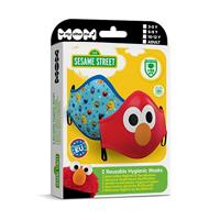 Hygiënisch en herbruikbaar gezichtsmasker gemaakt van stof Sesame Street Premium 3-5 jaar - thumbnail