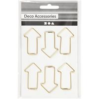 Creativ Company Clips, pijl, afm 40x25 mm, goud, 6 stuk/ 1 doos - thumbnail