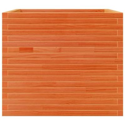 Plantenbak 80x80x68,5 cm massief grenenhout wasbruin
