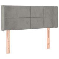 Hoofdbord LED 103x16x78/88 cm fluweel lichtgrijs - thumbnail