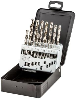 Fischer 536604 HSS-G HSS Metaal-spiraalboorset 19-delig 1 mm, 1.5 mm, 2 mm, 2.5 mm, 3 mm, 3.5 mm, 4 mm, 4.5 mm, 5 mm, 5.5 mm, 6 mm, 6.5 mm, 7 mm, 7.5 mm, 8 mm,
