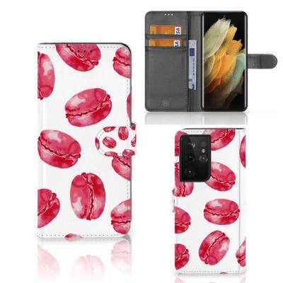 Samsung Galaxy S21 Ultra | Book Cover | Pink Macarons