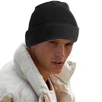 Beechfield CB445R Recycled Original Patch Beanie - Black - One Size - thumbnail