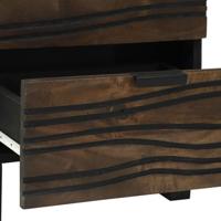 Nachtkastje met lade 2 pcs Walnotenhout 40 x 33 x 46 cm - thumbnail