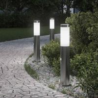 Bolderverlichting met sensor 3 stuks 50 cm RVS IP44 - thumbnail