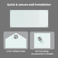 VidaXL Keuken spatscherm 2 pcs wit 110 x 50 cm gehard glas - thumbnail