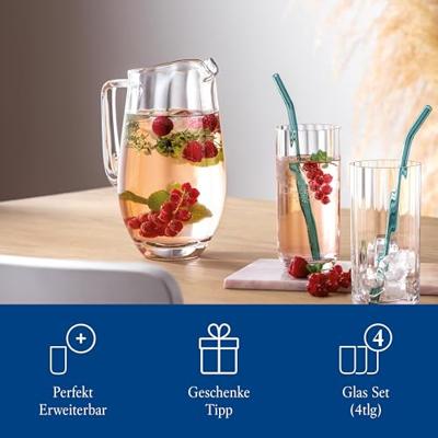 Villeroy & Boch Rose Garden Longdrink glazen 4 stuks