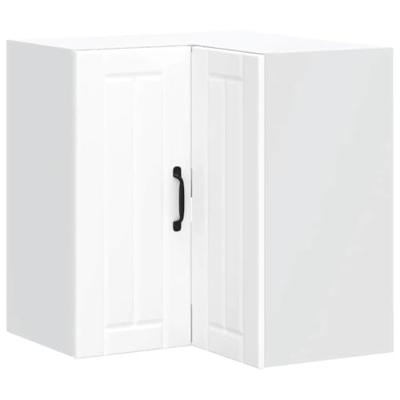 Keukenwandhoekkast Lucca bewerkt hout wit Keukenwandhoekkast Lucca bewerkt hout wit