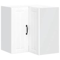 Keukenwandhoekkast Lucca bewerkt hout wit - thumbnail