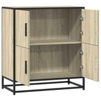 Dressoir 68x35x76 cm bewerkt hout sonoma eikenkleurig - thumbnail