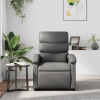 Fauteuil verstelbaar kunstleer grijs - thumbnail