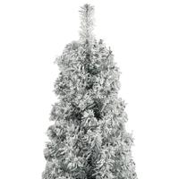VidaXL Kunstkerstboom smal met standaard en sneeuw 300 cm pvc - thumbnail