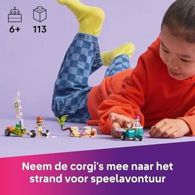 LEGO® Friends 42641 Surf- en scooterplezier met de honden