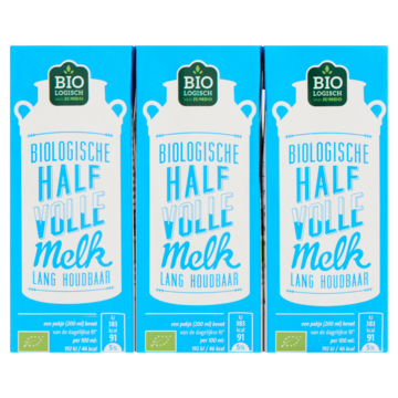 Jumbo Biologisch Houdbare Halfvolle Melk 3 x 200 ml