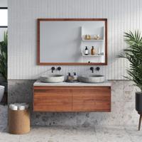 Badkamermeubelset Forzalaqua Plateau Carrara Reno 2.0 Pure Walnut 120 cm - thumbnail