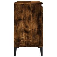 Badkamerkast 65x33x60 cm bewerkt hout gerookt eikenkleurig - thumbnail