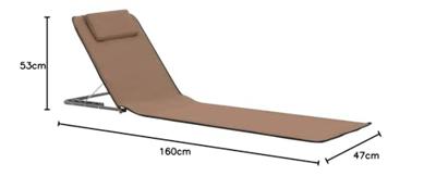 Strandmatten inklapbaar 2 st staal en stof bruin Strandmatten inklapbaar 2 st staal en stof bruin