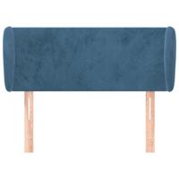Hoofdbord met randen 103x23x78/88 cm fluweel donkerblauw - thumbnail