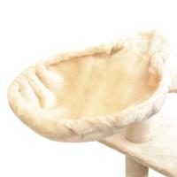 Kattenkrabpaal met sisal krabpalen 150 cm beige - thumbnail