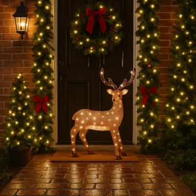 Kerstverlichting Rendier Acryl 150 LED 86cm