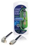 Bandridge BVL1372 High Speed HDMI 270 Graden Platte Kabel Verguld 2 m - thumbnail