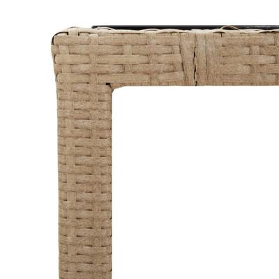 5-delige Tuinset met kussens poly rattan beige - thumbnail