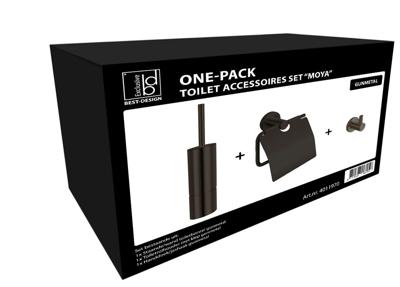 Toiletset Best Design One Pack Moya Gunmetal Toiletset Best Design One Pack Moya Gunmetal