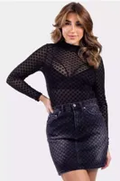 Malelions Longsleeve Monogram Bodysuit Dames Zwart - Maat XS - Kleur: Zwart | Soccerfanshop - thumbnail