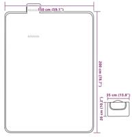 VidaXL Picknickkleed opvouwbaar geruit 200x150 cm fluweel blauw - thumbnail