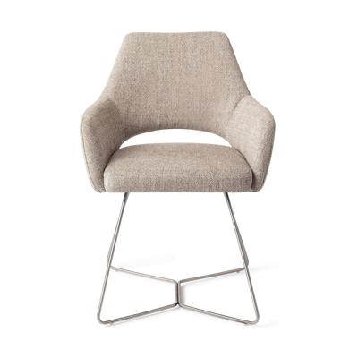 Jesper Home Eetkamerstoel 'Yanai' Beehive Steel, kleur Biscuit Beach