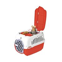 Bama Pet Transportbox 59x38x37 cm Rood/Zilver - thumbnail