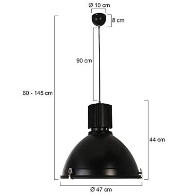 Steinhauer Hanglamp industrieel 7586zw zwart