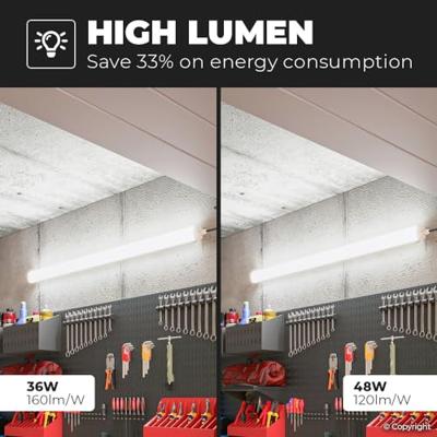 S-Series - LED TL armatuur 150cm - IP65 Waterdicht - 32 Watt 5120 Lumen (160lm/W) - 4000K neutraal wit - Koppelbaar - IK07 - Tri-Proof plafondverlichting - thumbnail